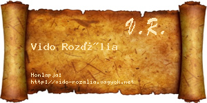 Vido Rozália névjegykártya